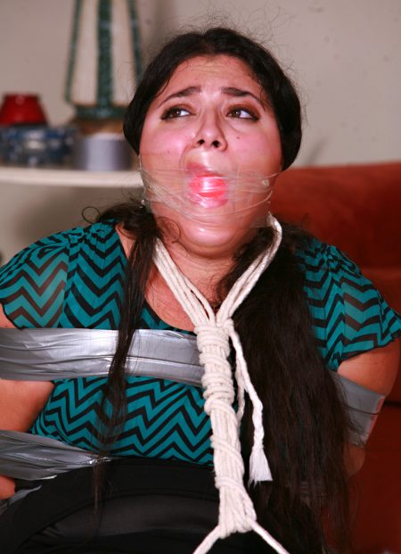 Office Girl Luz Veracruz is a tightly gagged, tied up, & Frustrated Co-Operative Captive!   Full Hi Resolution Photo Set - Image 11