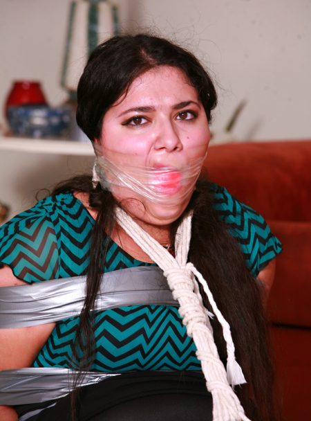 Office Girl Luz Veracruz is a tightly gagged, tied up, & Frustrated Co-Operative Captive!   Full Hi Resolution Photo Set - Image 14