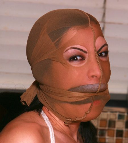 Gorgeous Cassandra Panty gagged, Pantyhose Hooded, Groped, Mocked & Left Humiliated and Frustrated In:  Home Invasion II  RE EDIT 2024 - Image 12