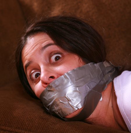 Foot Dominatrix Jamie Daniels is Tightly Taped, Massively Sock Gagged, and Humiliated in: TAPED UP TORMENT!    RE ENCODE 2025 - Image 8