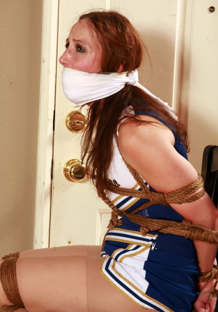 Bratty, Annoying Cheerleader Fiona Murphy Tightly Bound, Gagged, & "Cheer Tied"  RE ENCODE 2025 - Image 7