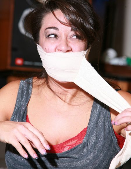 Ariana Sweaty Sock gagged, Hogtied, Toe-tied, Foot Worshipped and Humiliated in:  Humiliation Retaliation!  RE EDIT 2024 - Image 27